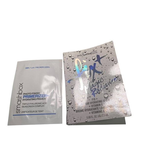 Skincare Sample Set w/ Clinique Makeup Bag – Smashbox, MAC Fix+, BeautyStat, PTR - Picture 3 of 8